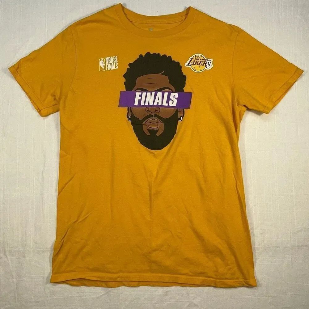 Fanatics Yellow NBA Finals Los Angeles Lakers Anthony Davis T-Shirt Size Medium